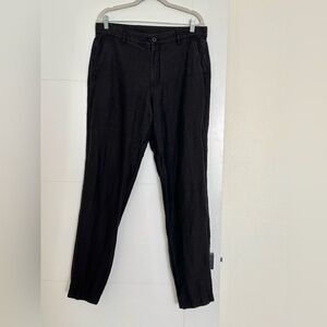 Outlier Pants Mens 33x 32Injected Linen Japanese Fabric Warp Knit In Black